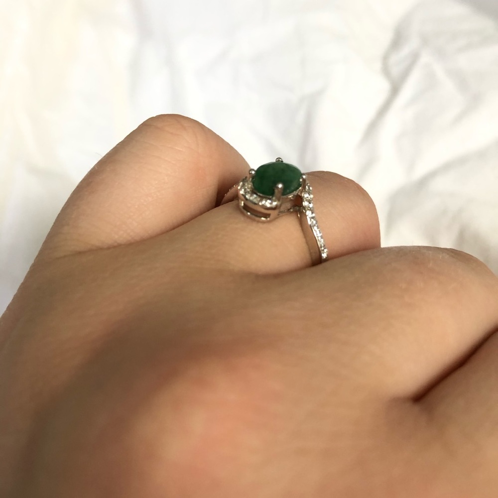 Emerald Engagement Ring - image 5